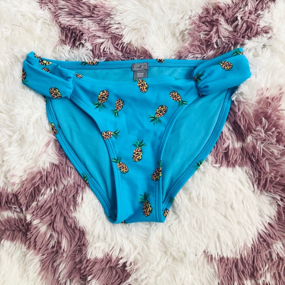 Aerie blue pineapple bikini bottom
